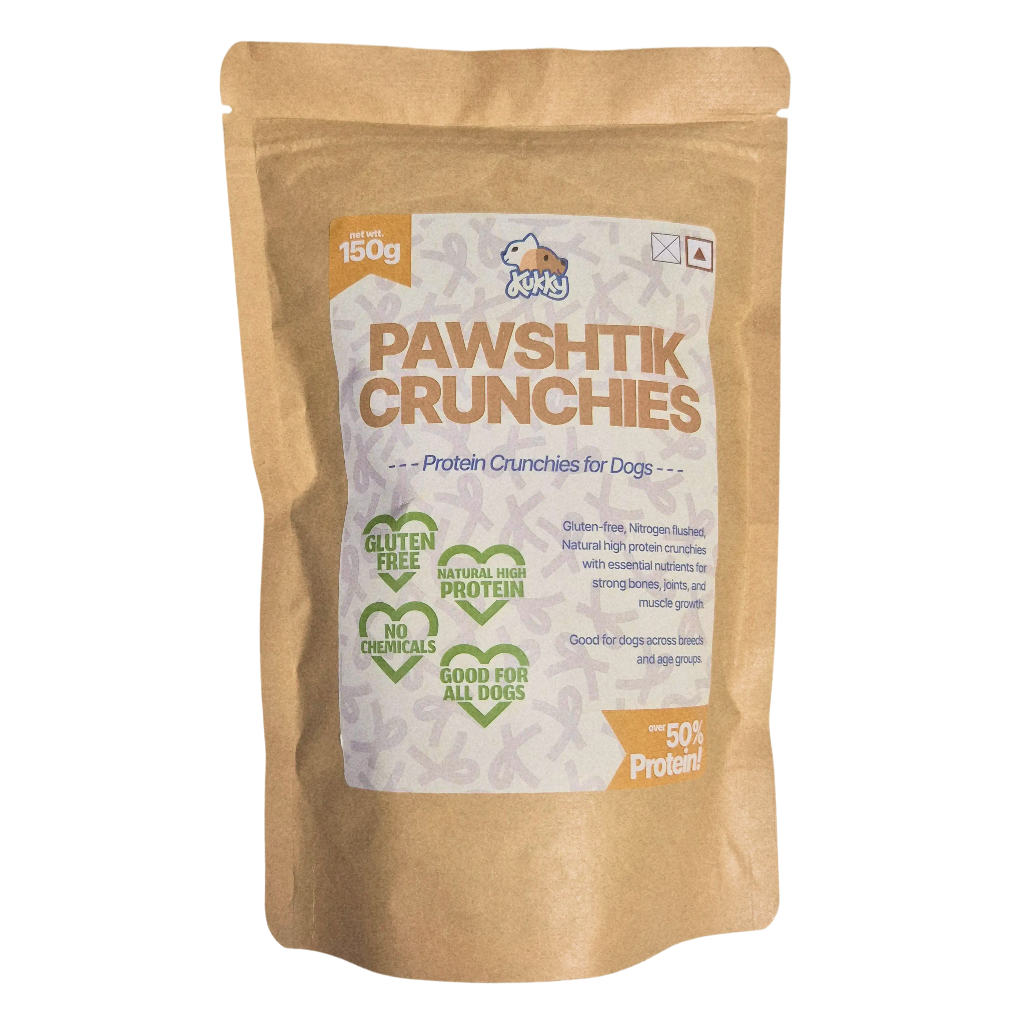 Kukky Pawshtik Crunchies protein biscuits pouch for dogs