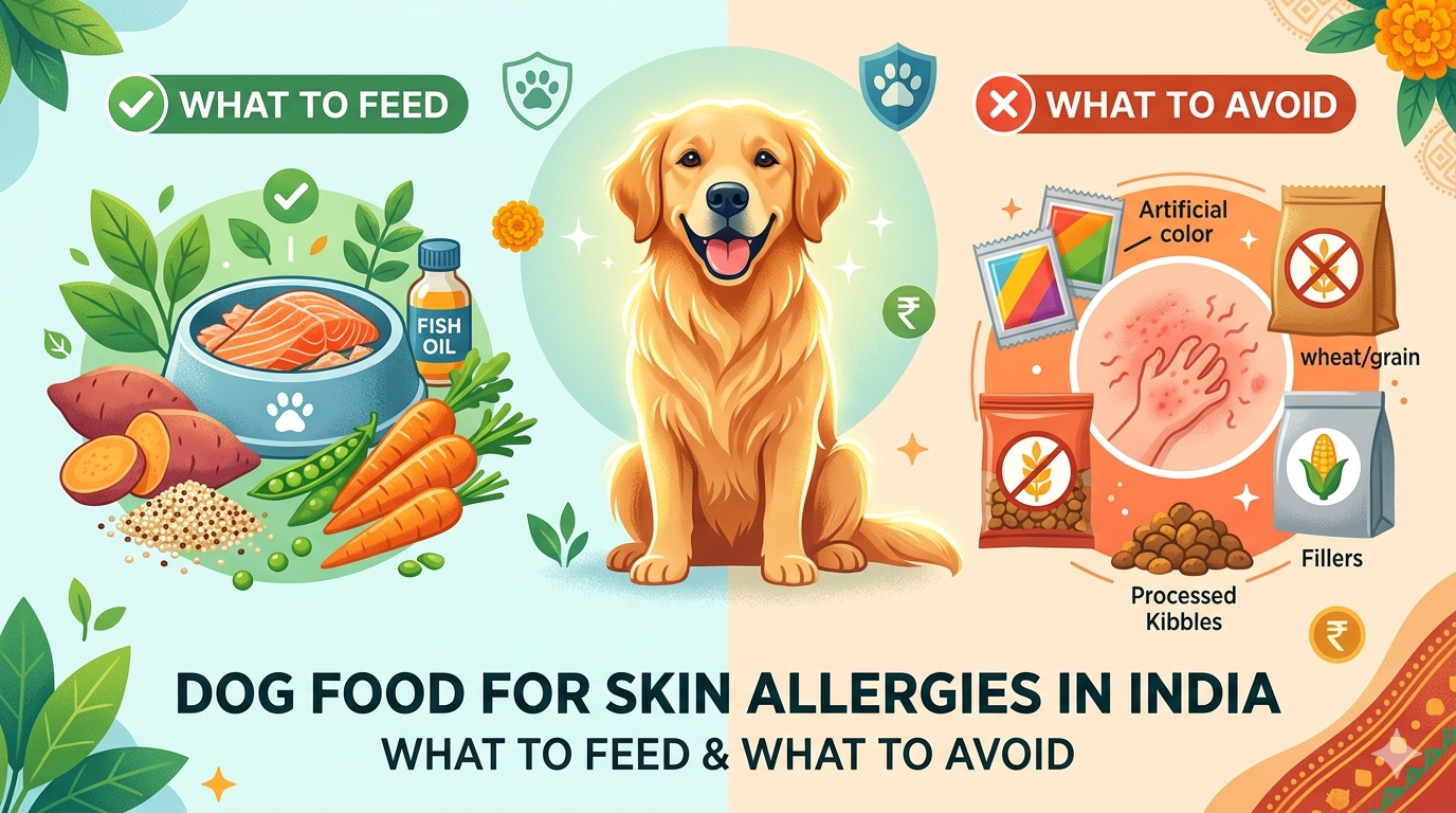 Dog Food for Skin Allergies in India — What to Feed & What to Avoid
