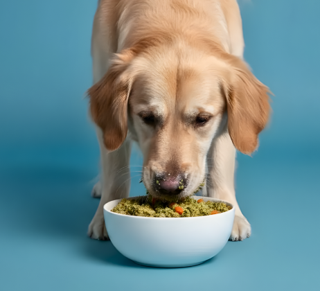 Kukky picky eater approved paneer chana meal with dog