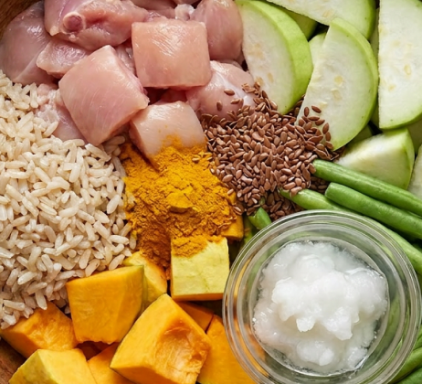 Kukky Chicken and Brown Rice meal pouch with real ingredients