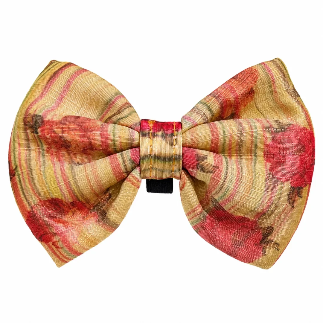Golden Rose Handmade Dog Bow